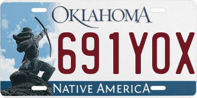 OK license plate 691YOX