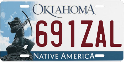 OK license plate 691ZAL