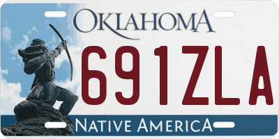 OK license plate 691ZLA
