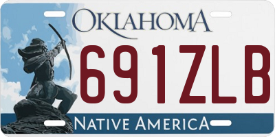 OK license plate 691ZLB