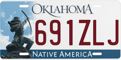 OK license plate 691ZLJ