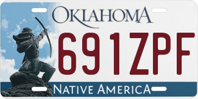 OK license plate 691ZPF