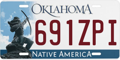 OK license plate 691ZPI