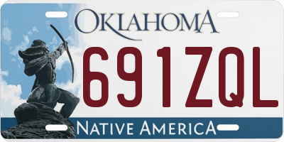 OK license plate 691ZQL