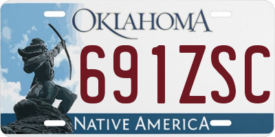 OK license plate 691ZSC