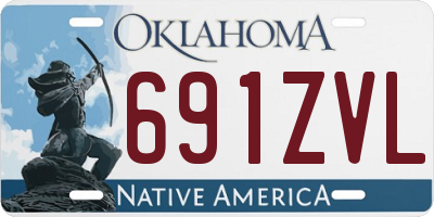 OK license plate 691ZVL