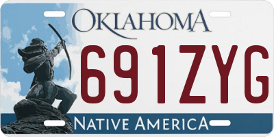 OK license plate 691ZYG