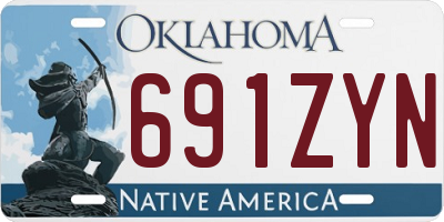 OK license plate 691ZYN