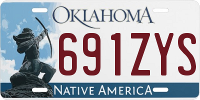 OK license plate 691ZYS