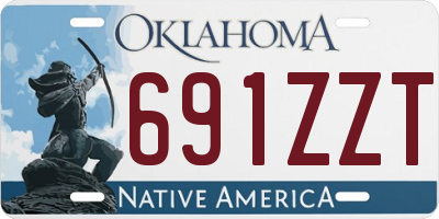 OK license plate 691ZZT
