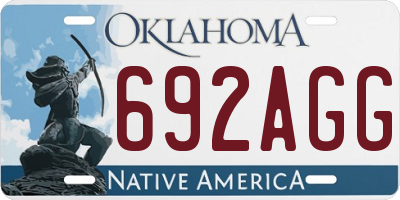 OK license plate 692AGG