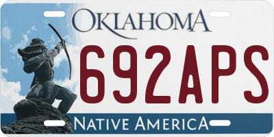 OK license plate 692APS