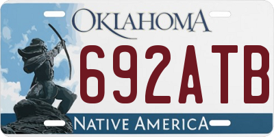 OK license plate 692ATB