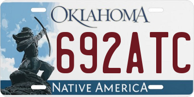 OK license plate 692ATC