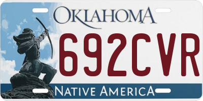 OK license plate 692CVR