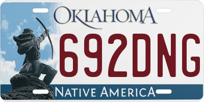 OK license plate 692DNG