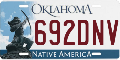 OK license plate 692DNV