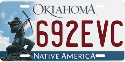 OK license plate 692EVC