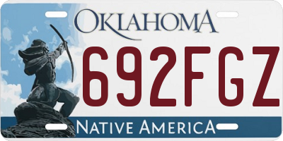 OK license plate 692FGZ