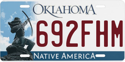 OK license plate 692FHM