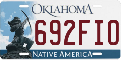 OK license plate 692FIO