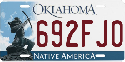 OK license plate 692FJO