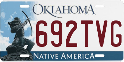 OK license plate 692TVG