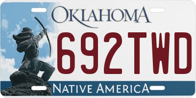 OK license plate 692TWD