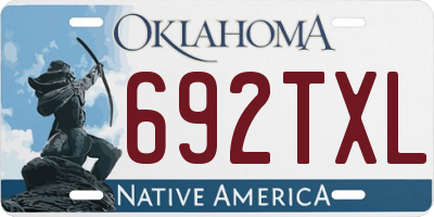 OK license plate 692TXL