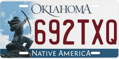 OK license plate 692TXQ