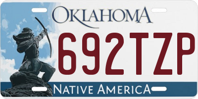 OK license plate 692TZP