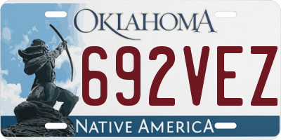 OK license plate 692VEZ