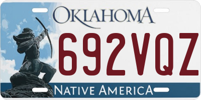 OK license plate 692VQZ
