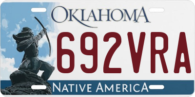 OK license plate 692VRA