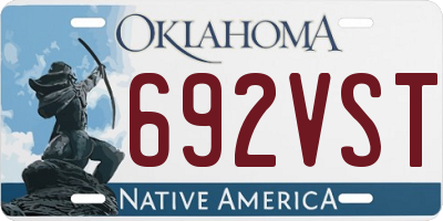 OK license plate 692VST
