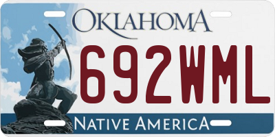 OK license plate 692WML