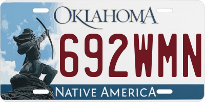 OK license plate 692WMN