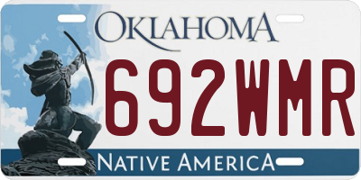 OK license plate 692WMR