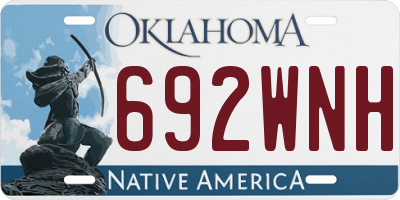 OK license plate 692WNH