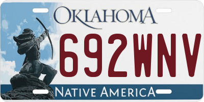 OK license plate 692WNV