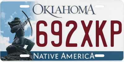 OK license plate 692XKP