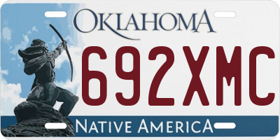 OK license plate 692XMC
