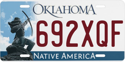 OK license plate 692XQF