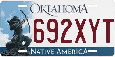 OK license plate 692XYT