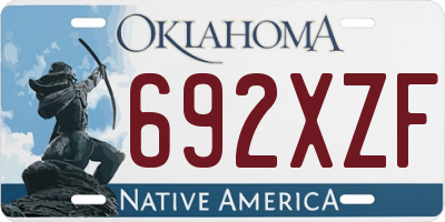 OK license plate 692XZF