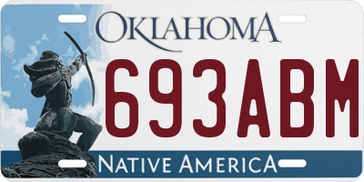 OK license plate 693ABM
