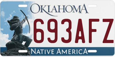 OK license plate 693AFZ