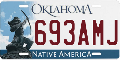 OK license plate 693AMJ