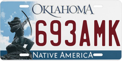 OK license plate 693AMK