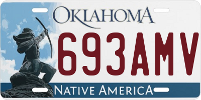 OK license plate 693AMV